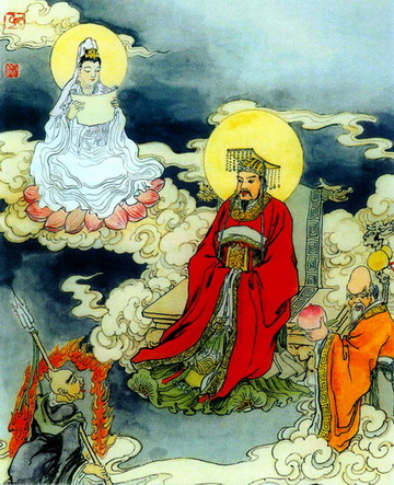 《普門品》圖文釋義 13、現(xiàn)帝釋身圖 \